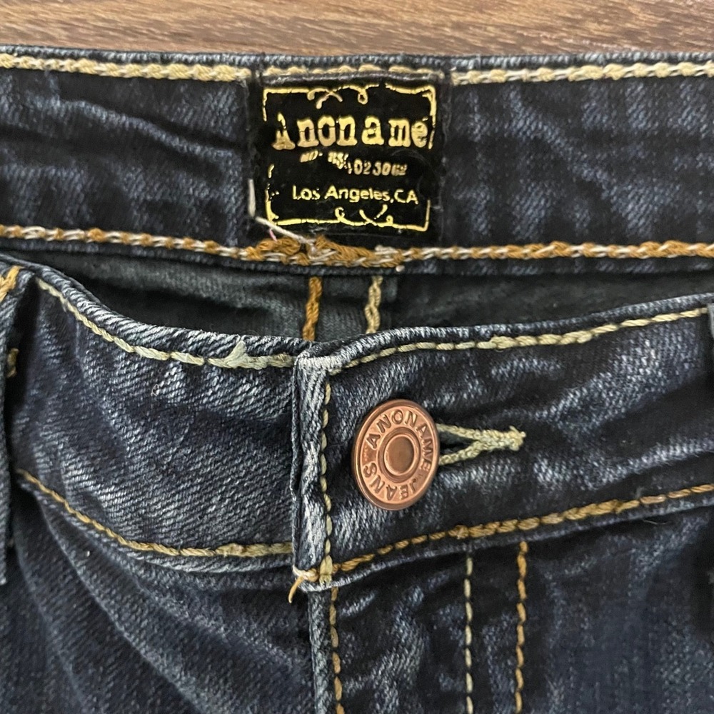 ANONAME Joelle Boot Cut Jeans Women's Dark Wash‎ Denim Low Rise - Picture 3 of 9